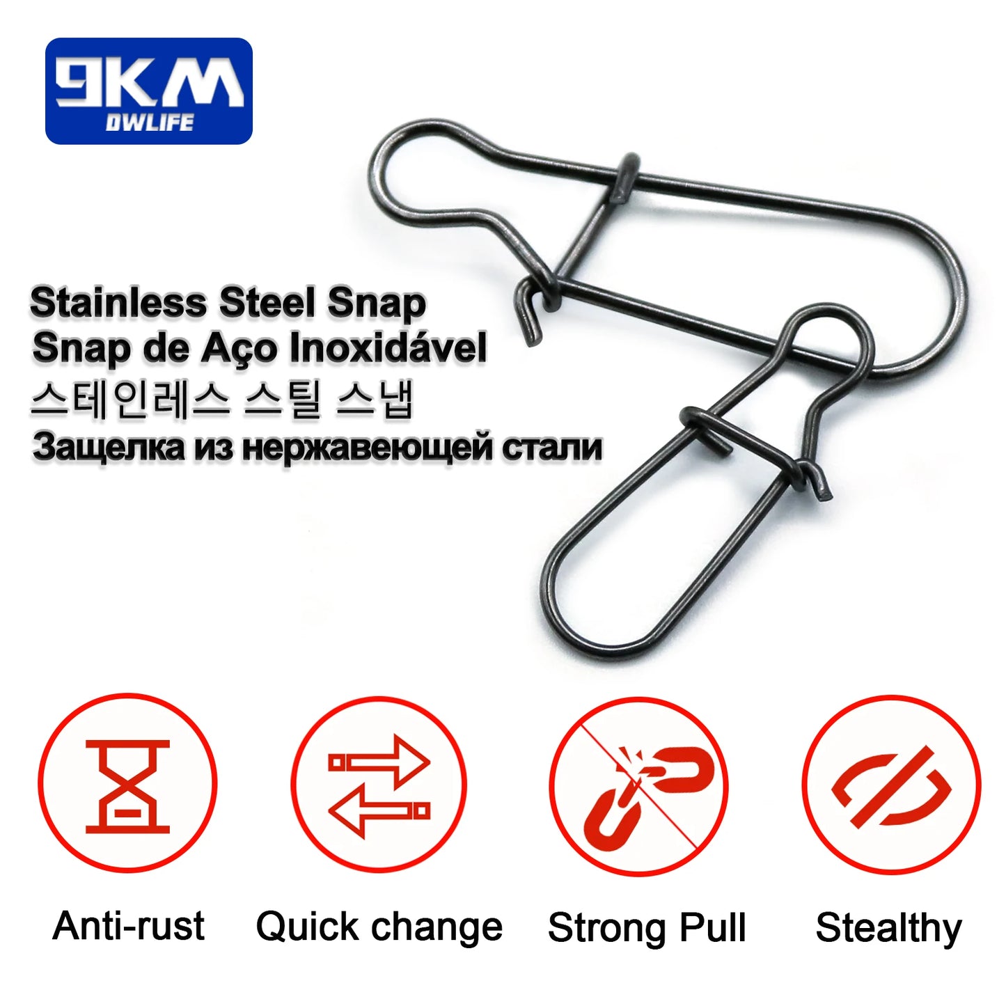 Fishing Snaps- Fast Lock Clips- Stainless Steel Fishing Connector- Duo lock Clips