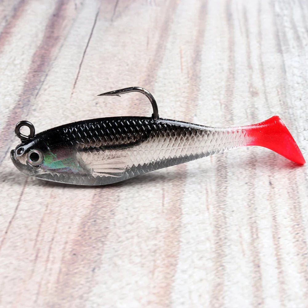 5pcs/lot Fishing Lures 80mm 9.5g Soft Lure Wobblers, Swimbait for Sea Bass, Carp, Pike Fishing
