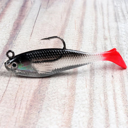5pcs/lot Fishing Lures 80mm 9.5g Soft Lure Wobblers, Swimbait for Sea Bass, Carp, Pike Fishing