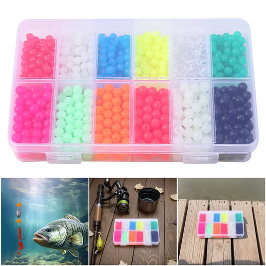 1200pcs Luminous Fishing Beads- Nightlight Blocking Beads- Fishing Space Beans