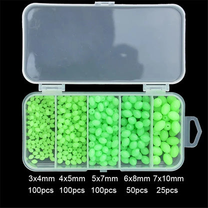 375Pcs/Set Night Luminous Fishing Beads, attractors for lures and baitfishing