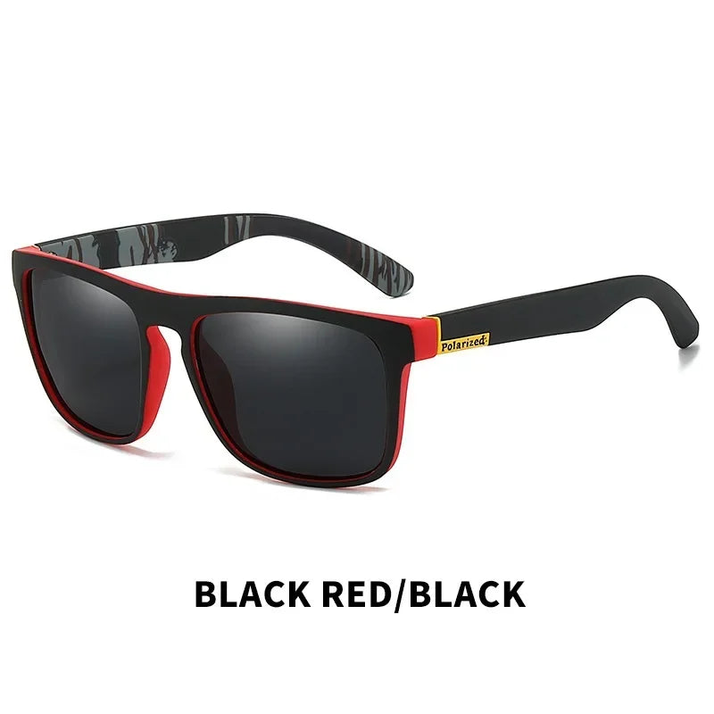Black Polarized Square Sunglasses Men Women Fashion Classic Driving Shades for Outdoor Sports Cycling Travel Fishing