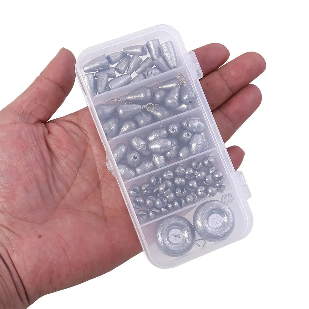 81PCS Removable Fishing Sinkers Weights Kit Round, Split Shot Sinker , and more