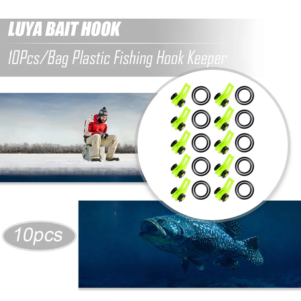 10/20/30pcs Plastic Fishing Hook Secure Keeper, Holder  -Safe Keeping For Fishing Rod