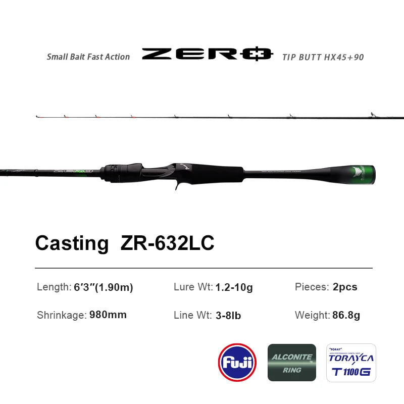 PURELURE ZERO Small Bait, Light, High Carbon, Long Throwing Spinning Rod, BFS , UL , Stream killer