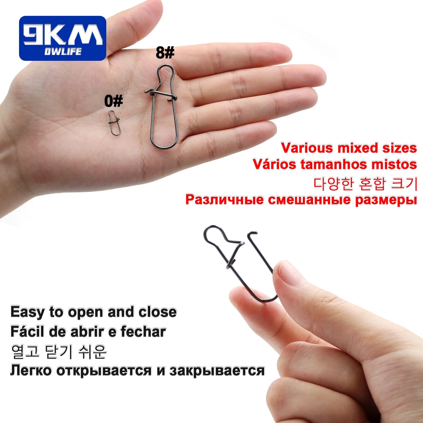Fishing Snaps- Fast Lock Clips- Stainless Steel Fishing Connector- Duo lock Clips