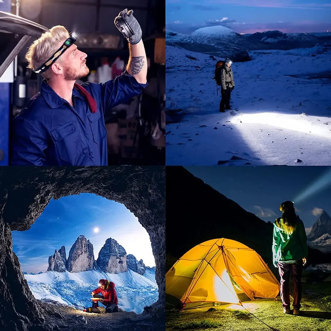 H25L USB Rechargeable 1000LM Headlamp with 18650 Battery, TN3535 5000K Headlight Camping Fishing Torch