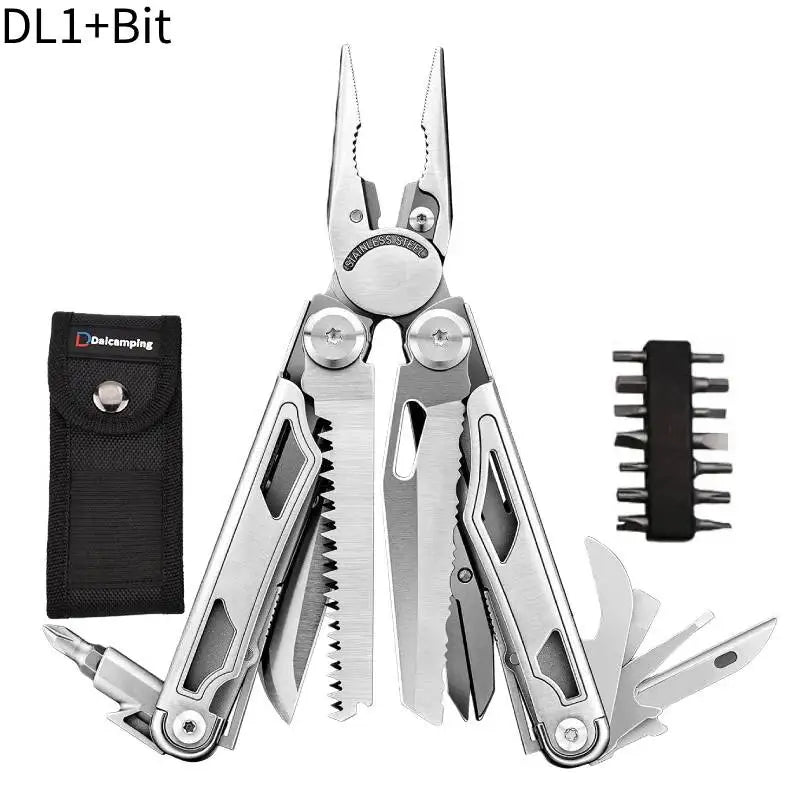 Daicamping DL1B Extra Cutter Scissors Saw Clamp Multi Tools / Clip Pliers Multifunctional Foldable EDC Folding Knife