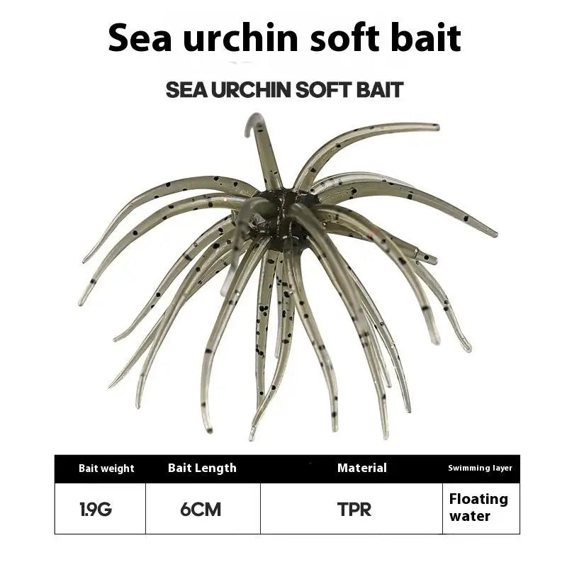 1/2Pcs Simulated Sea Urchin Lures- Soft Silicone- For Bream, Pike, Sea Bass, Tilapia- Gears TPR Fishing Lure
THIS IS THE HOT NEW BASS BAIT!