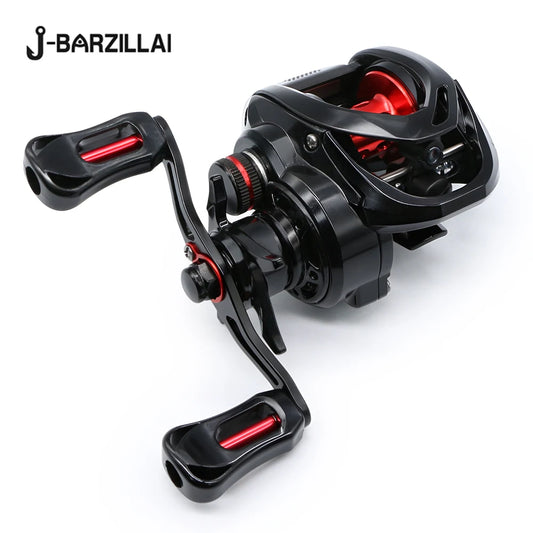 J-BARZILLAI PL 5+1BB 7.0:1 Black 8kg Lure, Baitcasting Fishing Reel