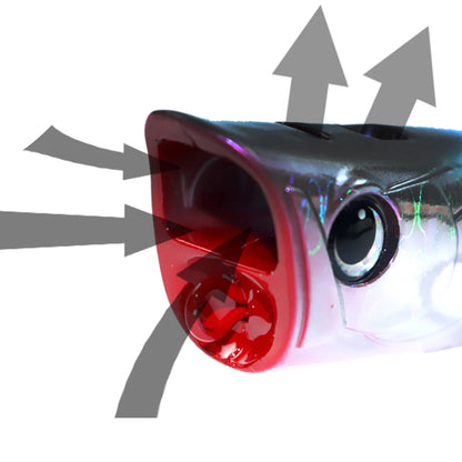 Popper Fishing Lure, Floating , 3D Eyes-  for Freshwater Saltwater Surface Fishing