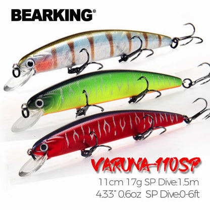 Bearking M109 11cm 17g Dives 1.5m super weight system/long casting SP minnow/New model JERKBAIT