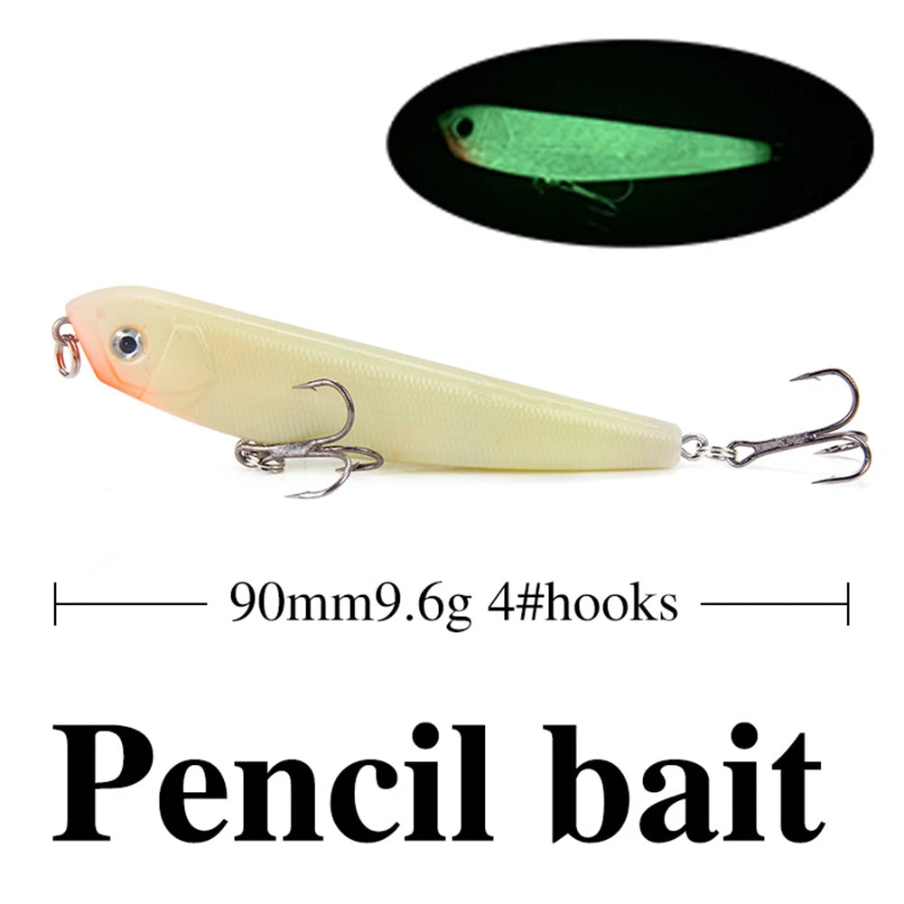 5 Pcs/Set Fishing Lures, Luminous Crankbait, for Night Fishing