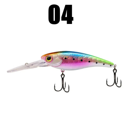 GREENSPIDER Suspending Crankbait-Minnow/ 65mm 10g Shad Hard Bait, Deep Diver, Depth 1.5m / Long Casting
BASS, PIKE, TROUT, WALLEYE, SALMON
