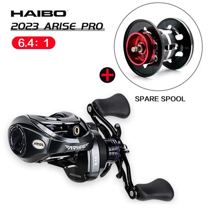 Haibo 23 ARISE PRO/PRO+ Baitcasting Fishing Reel 11B+1RB 6.4:1-8.1:1 Freshwater and Sea, Long Casting- Snakehead