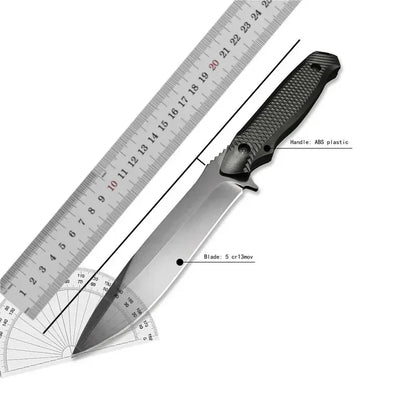 10.5° Fixed Blade Knife with Sheath, 4.9°5Cr13MoV Steel Blade and ABS Handle, EDC Camping Knife for Outdoor Hunting- Straight Blade
