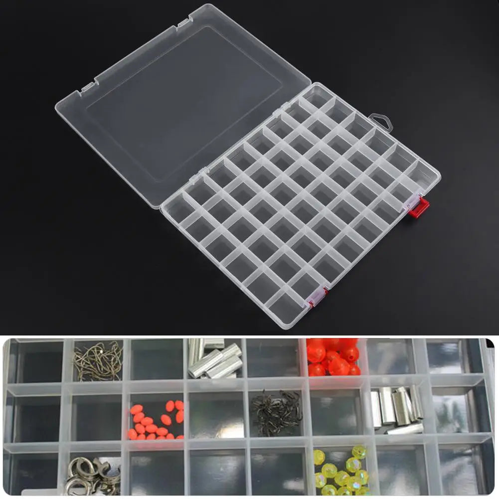 10/15/24/48 Grids Compartment Fishing Tackle Box  Fishing Lure Bait Hook Organizer
