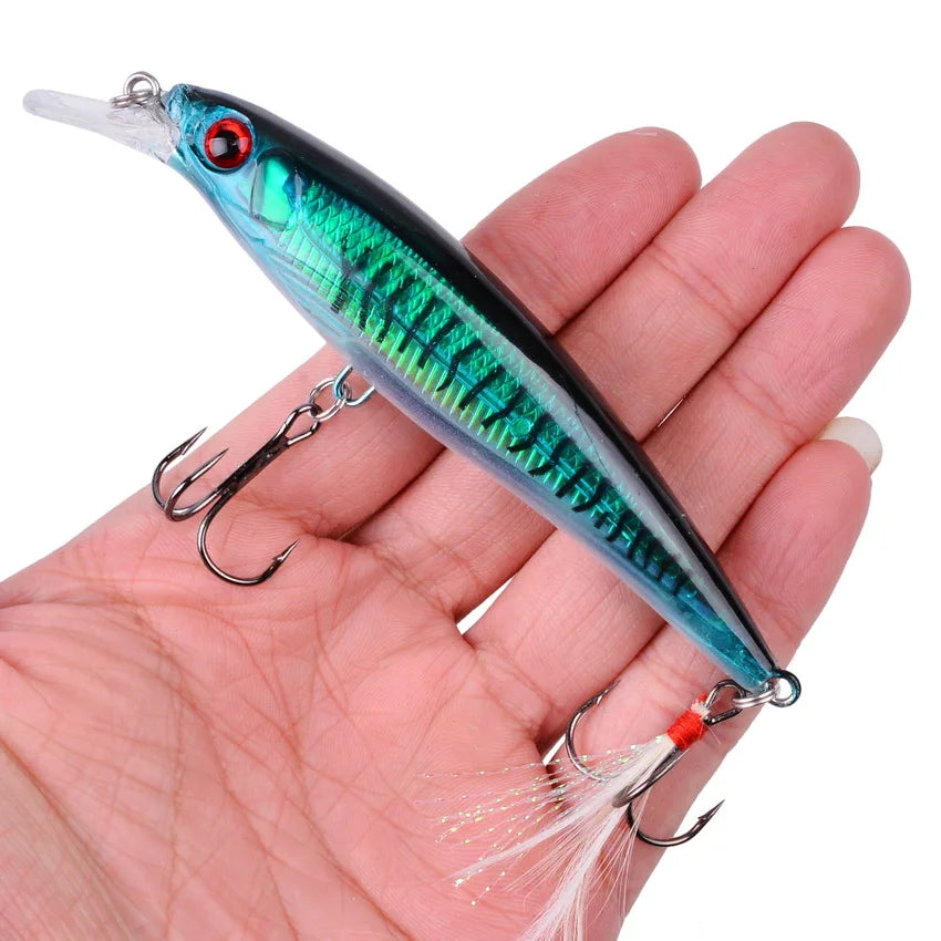 Laser Minnow- 11CM 13G Japanese Jerk-Bait - GREAT for WALLEYE, BASS, PIKE, TROUT, PERCH, CARP, CATFISH