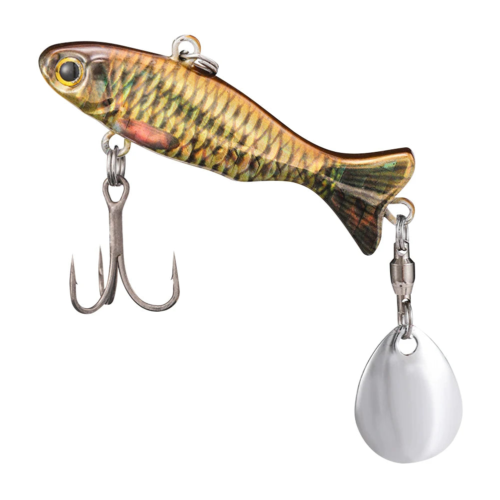 Metal Vib Fishing Lure 23g, Treble Hooks- Bass, Pike, and ALL PREDATORS