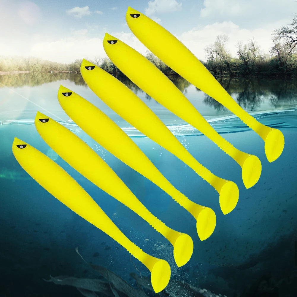 6Pcs Fishing Pike Bait 9cm Artificial Soft Bait Multifunctional Fishing Predator Lure for Saltwater Freshwater
