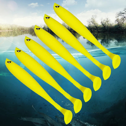 6Pcs Fishing Pike Bait 9cm Artificial Soft Bait Multifunctional Fishing Predator Lure for Saltwater Freshwater
