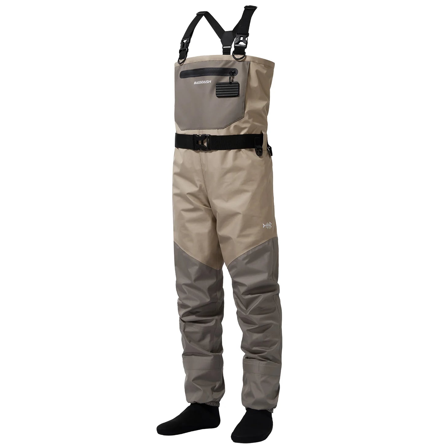 BASSDASH Fishing Chest Wader Lightweight Stocking Foot FW08 Men’s Breathable Waders Waterproof