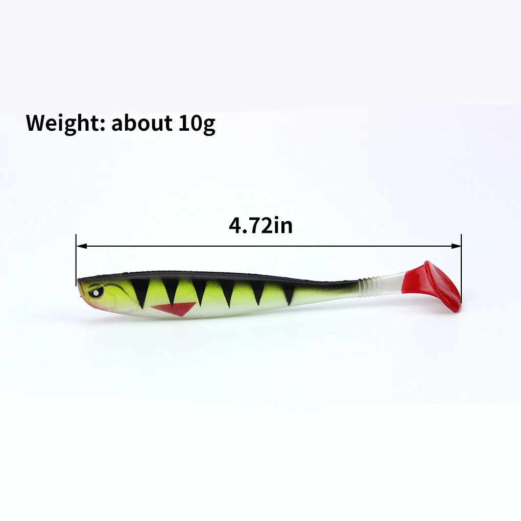 5pcs Soft Swim-Baits Bionic, Vivid, Lure for Freshwater/Saltwater--Predators
