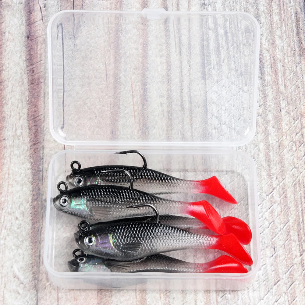 5pcs/lot Fishing Lures 80mm 9.5g Soft Lure Wobblers, Swimbait for Sea Bass, Carp, Pike Fishing