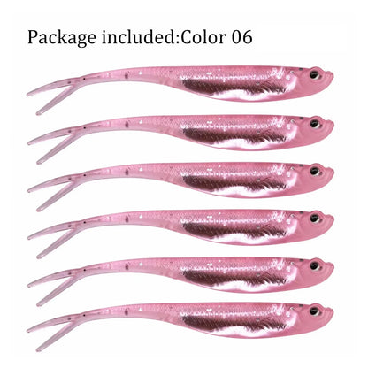 10pcs/12pcs Soft Jerk Baits- 7.5cm 10cm Silicone , For Perch, Bass, Walleye, Pike, Trout Fishing