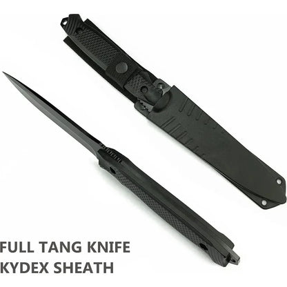 10.5° Fixed Blade Knife with Sheath, 4.9°5Cr13MoV Steel Blade and ABS Handle, EDC Camping Knife for Outdoor Hunting- Straight Blade