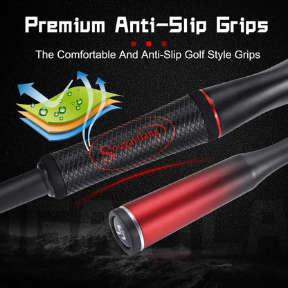 Medium Baitcasting Fishing Rod and Reel Combo, 6'/7'- Low Profile with SuperPolymer Handle for Smooth Casting