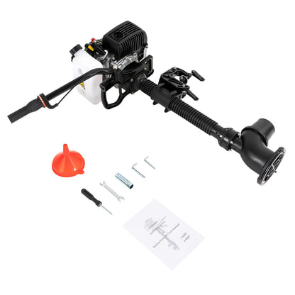 4 Stroke 4HP Outboard Motor, Fishing Boat Engine with Air Cooling, Jet Pump- Outboard Short Shaft Motor 55cc
