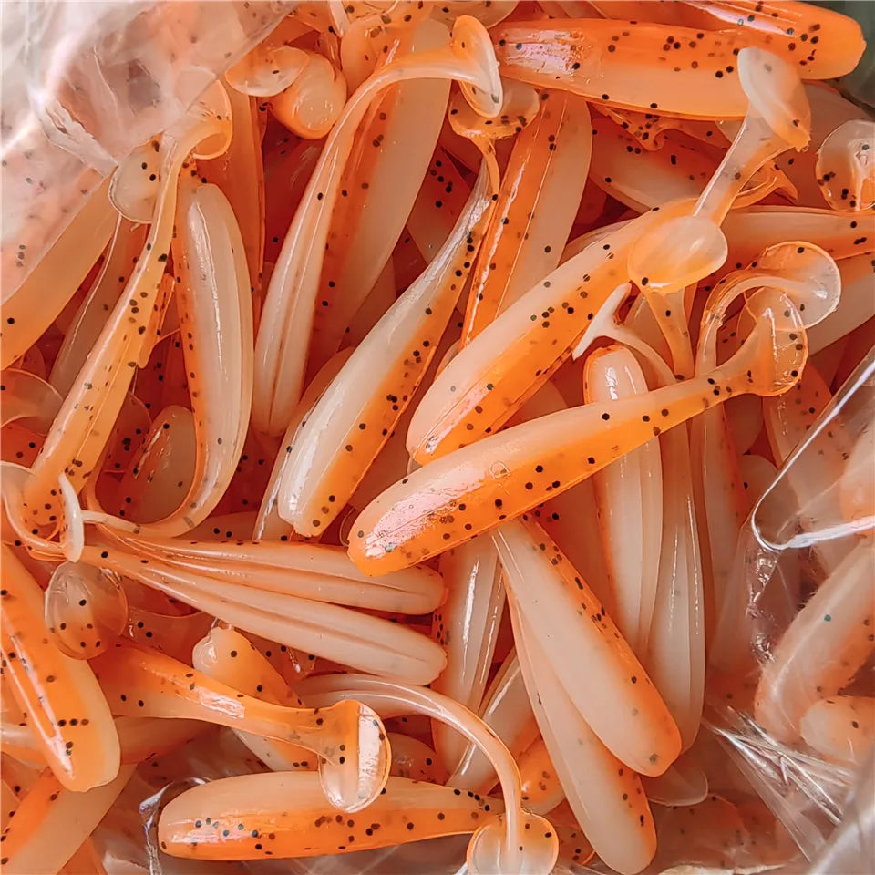 MUKUN 10PCS Micro Soft Paddletails 3.5cm 4cm 5cm for Bass, Pike, Trout, Walleye, Panfish --PERCH KILLER