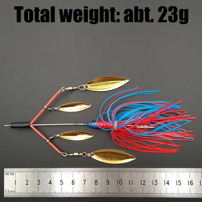 Lunker Spinner Baits! 23g Noisy, Willow Blade, Tandem Spin--Bass, Trout, Perch, Pike & other Predators