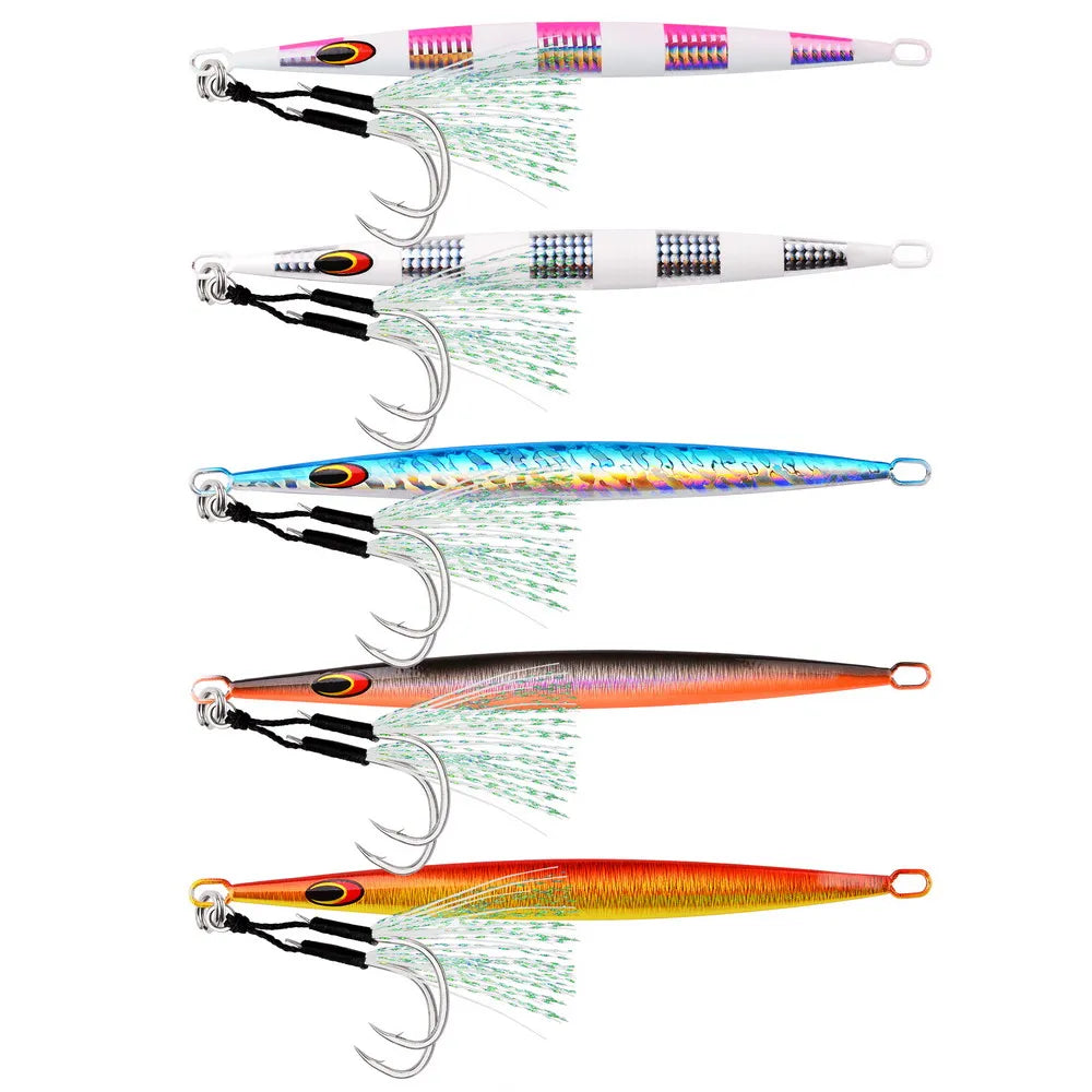 1PC 80g 100g 150g 200g Saltwater Metal Jigs- Deep Sea - Vertical Speed Jigs