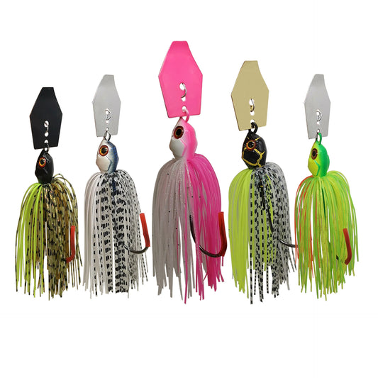 Mycena Chatter Bait 7G/9G/11G/14G/21G BLADED JIG--for BASS, WALLEYE, TROUT, PIKE - PREDATORS