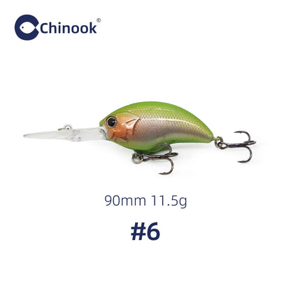 CHINOOK Crankbait - 90MM, 11.5G- Depth 1.5-2m, Medium diver
