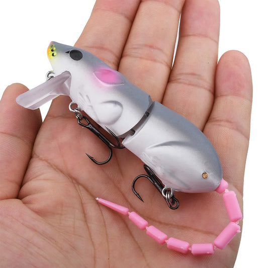15.5CM Mouse Lure- Artificial Plastic Rat Fishing Lure,  for Pike Bass - Floating
