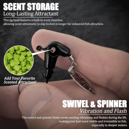 110+80pcs Crappie Fishing Kit: Underspin Jigs, Soft Grubs & Swimbaits for Fresh & Saltwater, especially Panfish