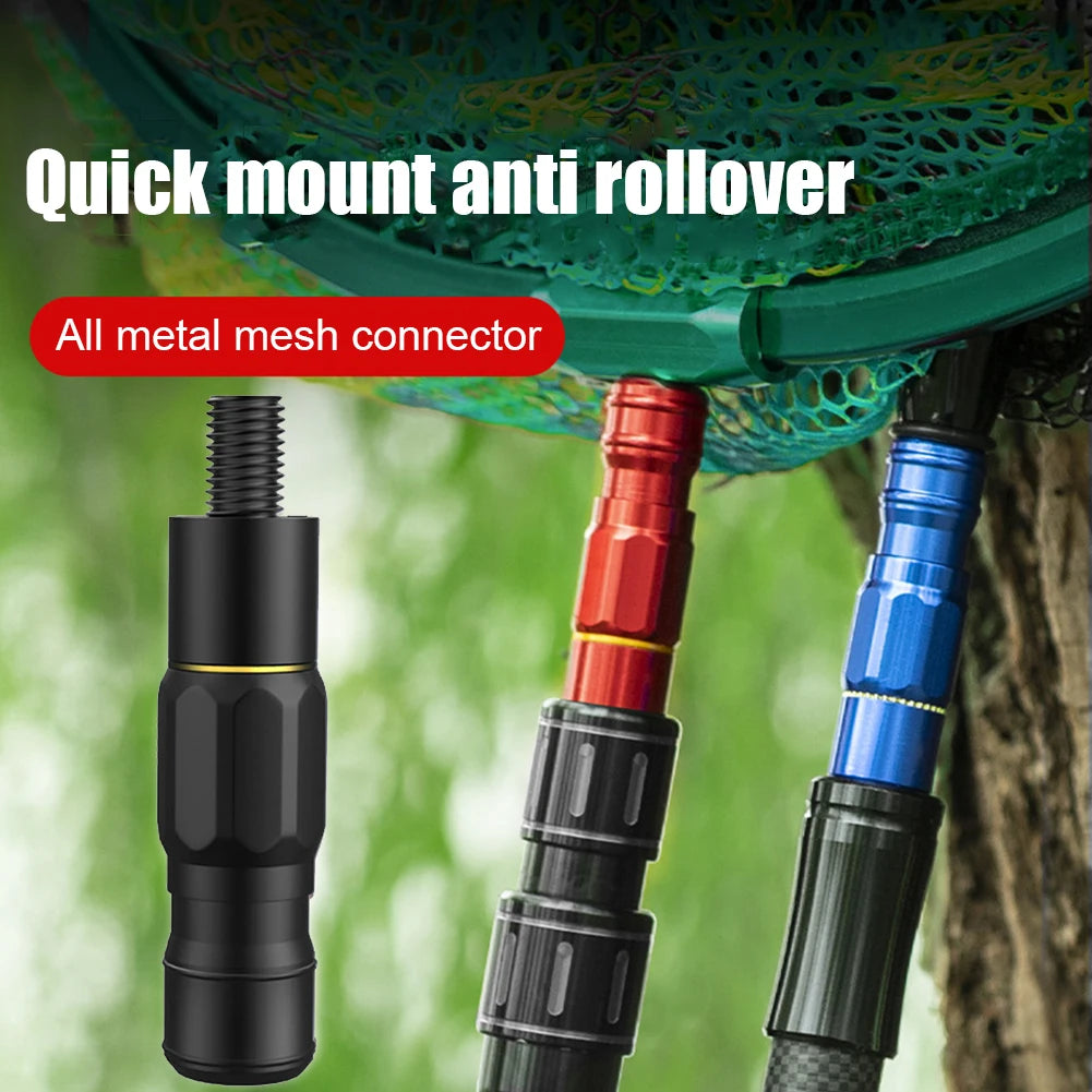 Fish Landing Net Connector, Quick Release Landing Net Head Adapter, Net-Rod Parts