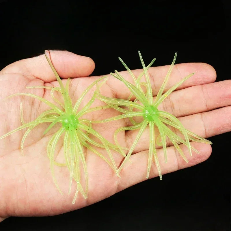 -HOT NEW TECHNIQUE for BASS- Texas Rig or Jighead, Fish This Floating Soft Bait Like any other Plastic for BASS
 2.7g 8.2g 24 Tentacled Urchin Nest- Soft Plastic Bait Ball for BIG BASS, Perch, Mandarin Fish, Snakefish, Catfis