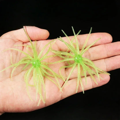 -HOT NEW TECHNIQUE for BASS- Texas Rig or Jighead, Fish This Floating Soft Bait Like any other Plastic for BASS
 2.7g 8.2g 24 Tentacled Urchin Nest- Soft Plastic Bait Ball for BIG BASS, Perch, Mandarin Fish, Snakefish, Catfis