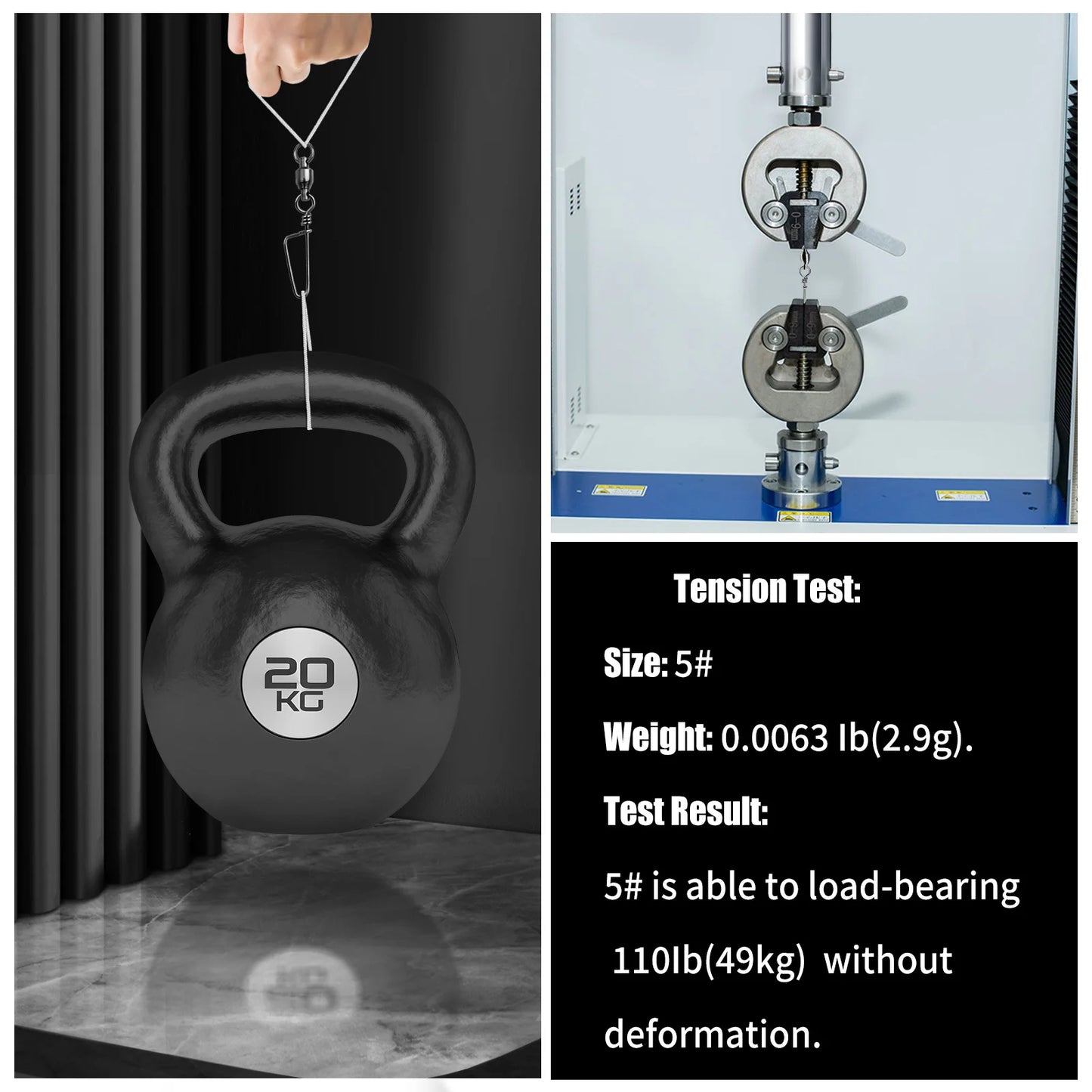 FishTrip Fishing Snap Swivels, Ball Bearing Swivels with Stainless Steel Coastlock Snap- Corrosion Resistant Black Nickel Coating