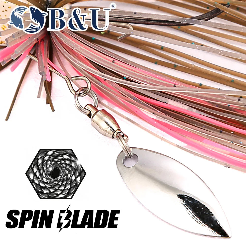 B&U Bladed Chatterbait Jig- Pike, Bass, Trout, Walleye
