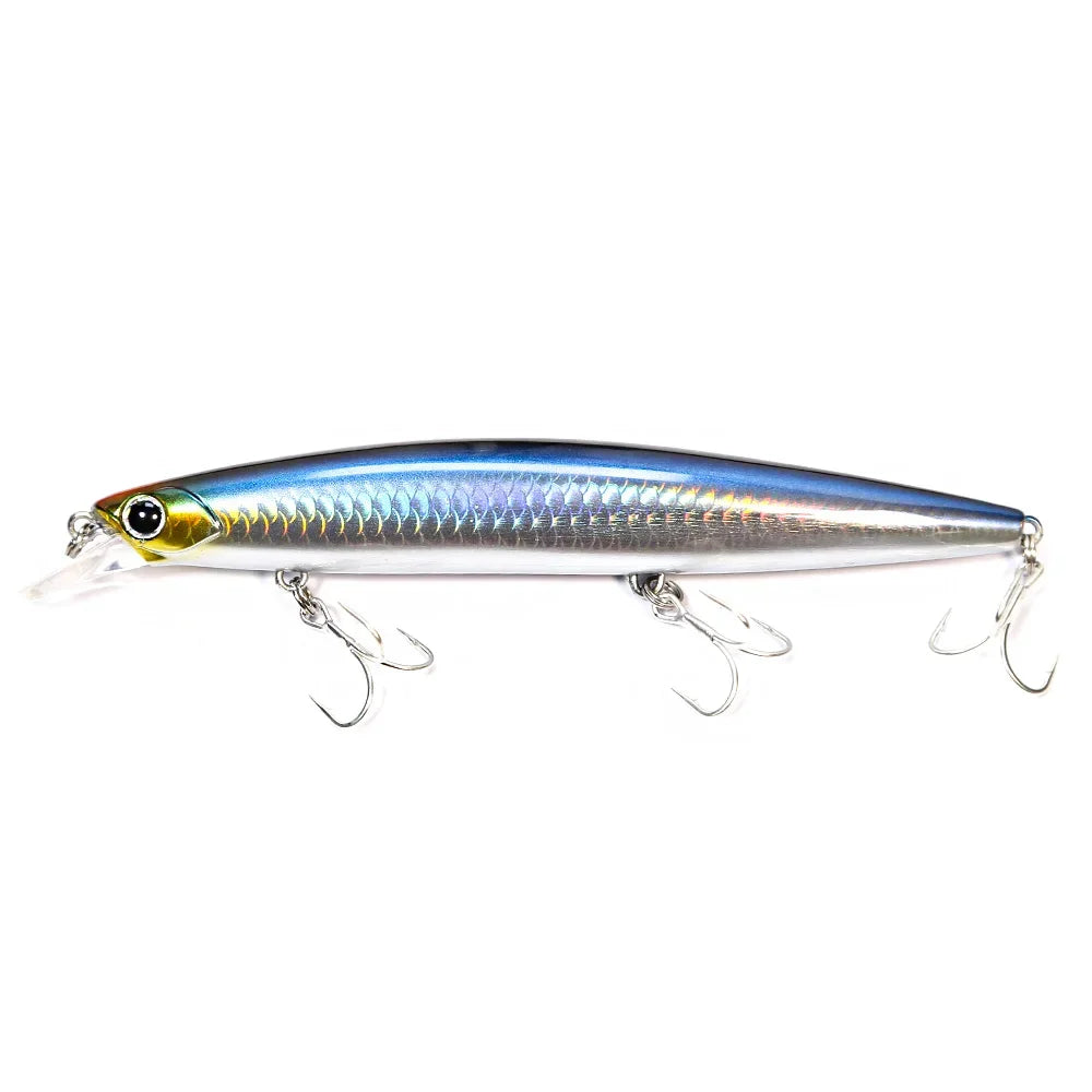 B&U 135mm 27.1g Ultra Long Casting 135S Saltwater Sinking Minnow--GREAT for Seabass, Stripers, Salmon, Steelhead, Coastal Trout, Pike, Musky & other PREDATORS
