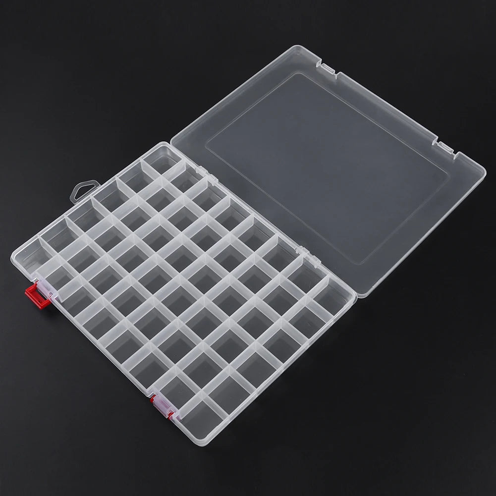 10/15/24/48 Grids Compartment Fishing Tackle Box  Fishing Lure Bait Hook Organizer