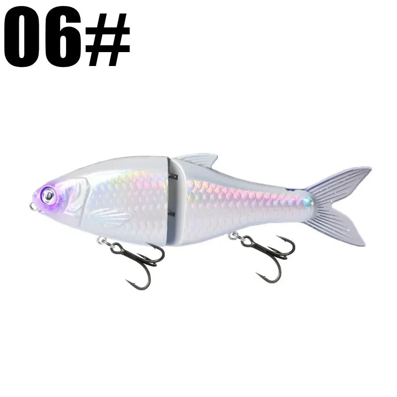 125mm 37.5g Glide Bait/ Jointed Swimbait- For Big BASS, PIKE, MUSKY, STRIPER, SHEEFISH, SNOOK, REDS, TARPON & other INSHORE SPECIES