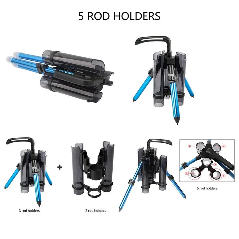 3 Fishing Rod Holder Tripod, Aluminum Alloy For Fishing