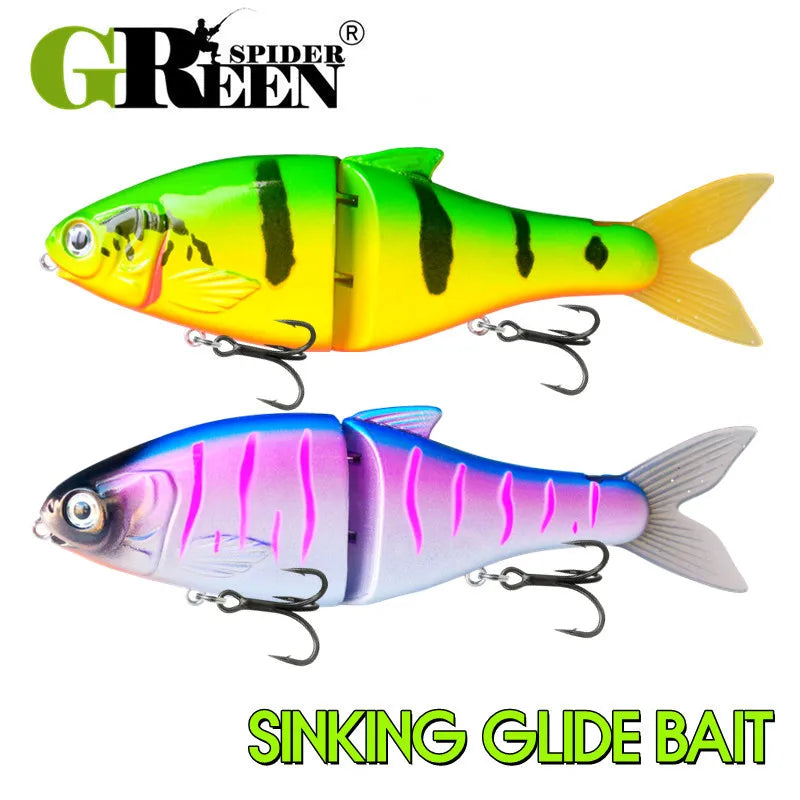 125mm 37.5g Glide Bait/ Jointed Swimbait- For Big BASS, PIKE, MUSKY, STRIPER, SHEEFISH, SNOOK, REDS, TARPON & other INSHORE SPECIES