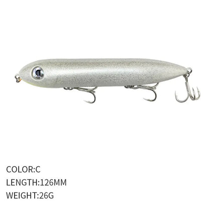 126MM 26G Pencil Fishing Lures Floating  Top Water Artificial Bait 126F Walk The Dog!